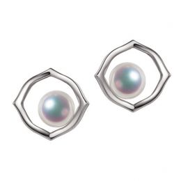 Boucle d oreille perle de culture - Perle Akoya Or blanc - Coco Chanel