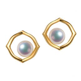 Boucle d oreille perle de culture - Perle Akoya Or jaune - Coco Chanel