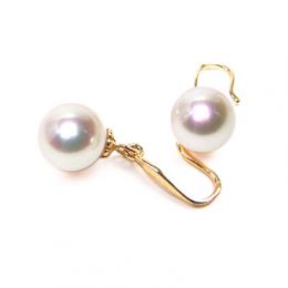 Boucles d'oreilles perles eau douce blanches  - AAA - Or jaune