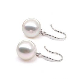 Boucles d'oreilles perles Akoya - 7.5/8mm - AAA - Or blanc