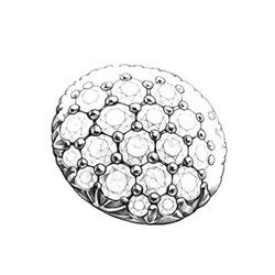 Collier pendentif or blanc, diamants et perle de Tahiti 13/14mm