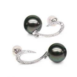 Boucles d'oreilles en perles de Tahiti