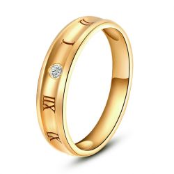 Bague or jaune homme chiffre romain
