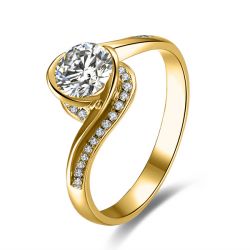 Bague de fiancailles Or jaune diamants