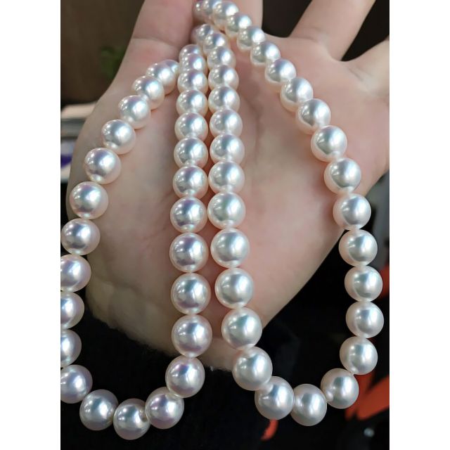 Collier de perles Akoya blanches - 9/9.5mm - AAA / HANADAMA