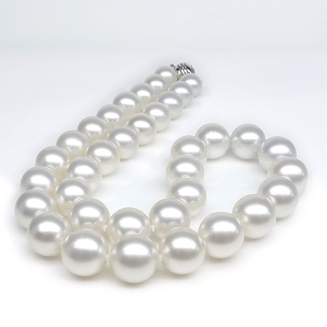 Collier de perles d'Australie blanches - Perle mers du sud 10/12mm