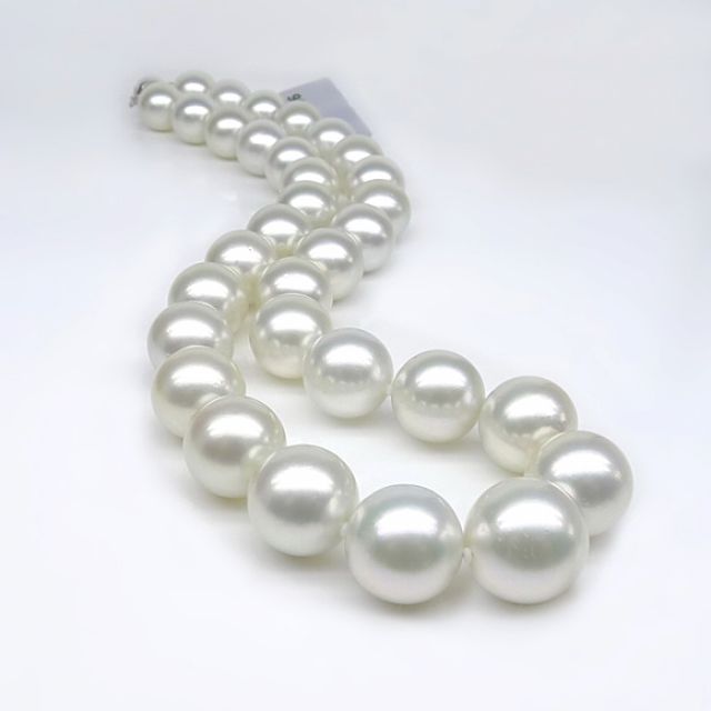 Collier grosses perles de culture australiennes blanches - 12/14.7mm