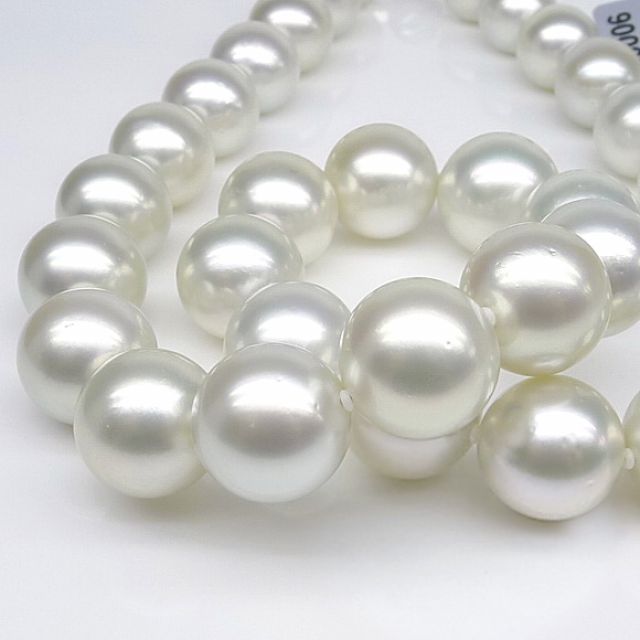 Collier grosses perles de culture australiennes blanches - 12/14.7mm