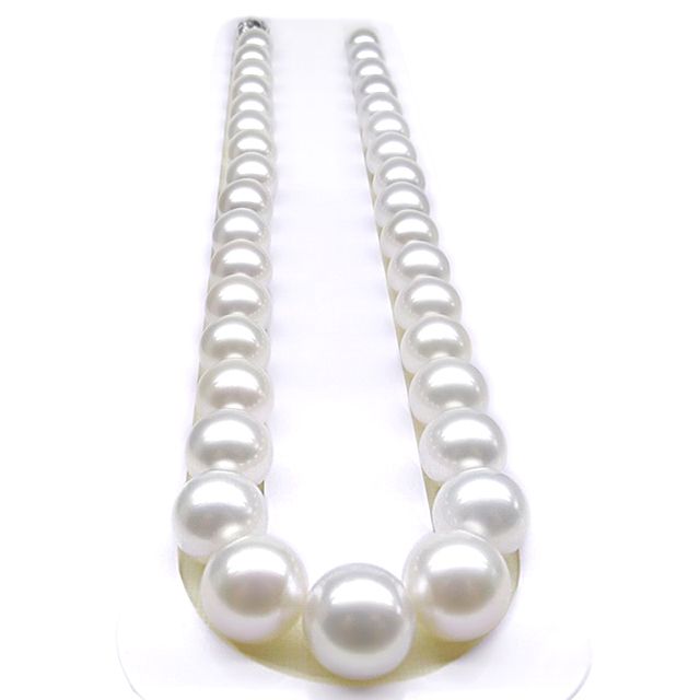 Collier perles d'Australie blanches - 11/13mm - AAA