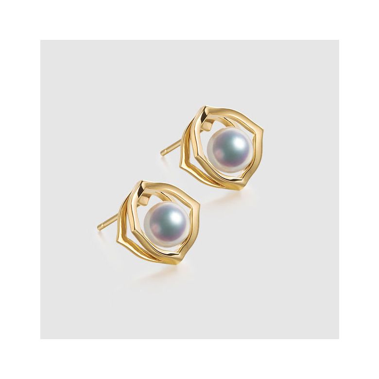 Boucle d oreille perle de culture - Perle Akoya Or jaune - Coco Chanel - 4