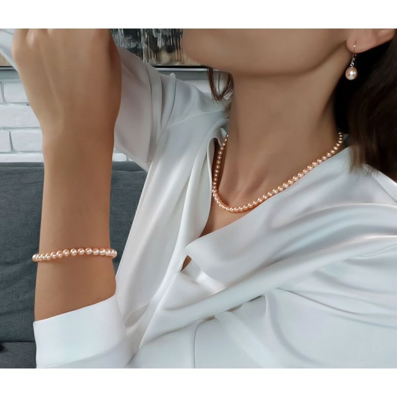 Collier perles eau douce roses - 5/5.5mm - AA+ - 3
