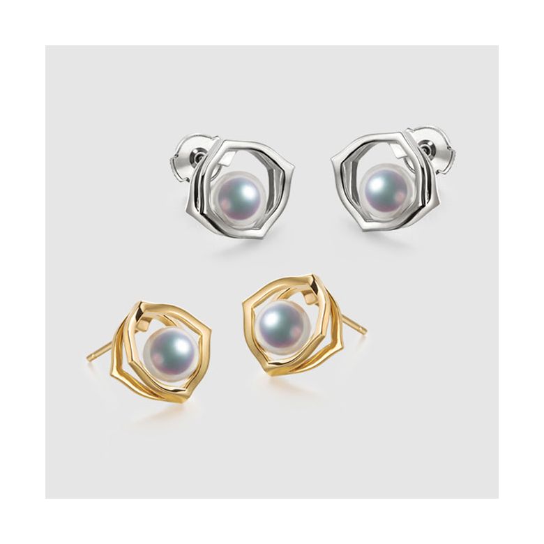 Boucle d oreille perle de culture - Perle Akoya Or blanc - Coco Chanel - 4