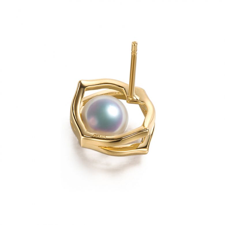 Boucle d oreille perle de culture - Perle Akoya Or jaune - Coco Chanel - 6