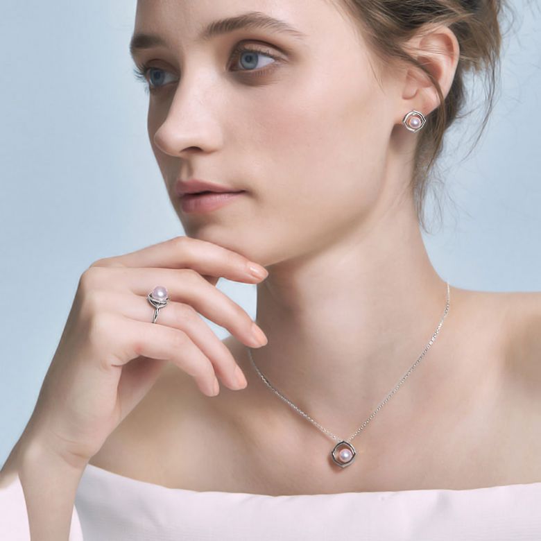 Boucle d oreille perle de culture - Perle Akoya Or blanc - Coco Chanel - 2