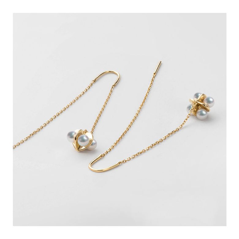 Boucles Oreilles Trèfle 4 Perles - 3