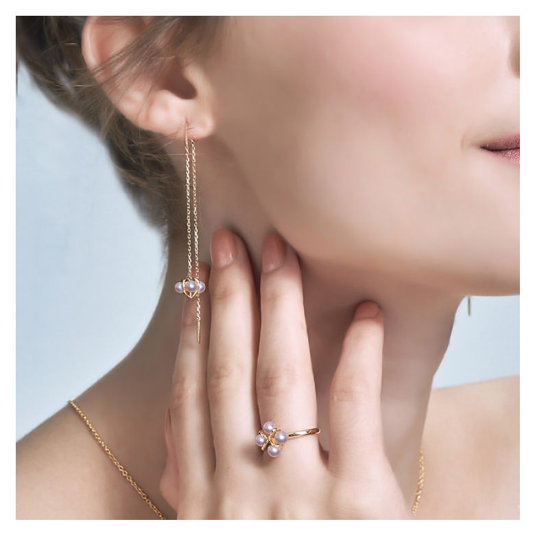 Boucles Oreilles Trèfle 4 Perles - 2