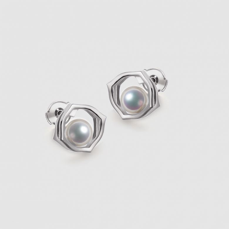 Boucle d oreille perle de culture - Perle Akoya Or blanc - Coco Chanel - 3