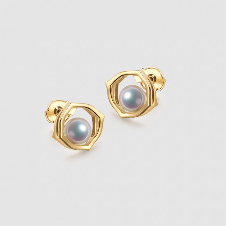 Boucle d oreille perle de culture - Perle Akoya Or jaune - Coco Chanel - 3