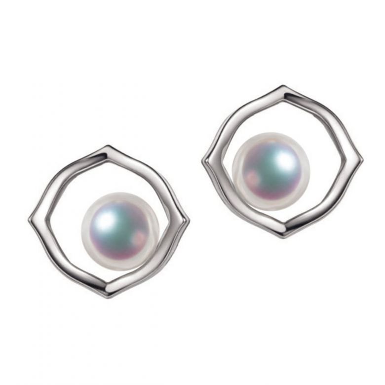 Boucle d oreille perle de culture - Perle Akoya Or blanc - Coco Chanel - 1