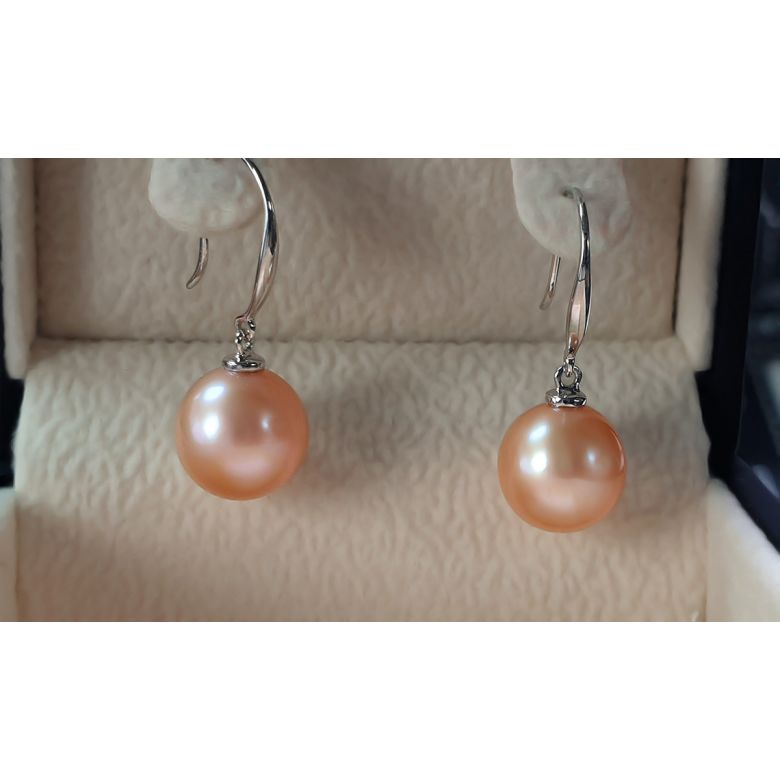 Boucles d'oreilles perles eau douce - 8/9mm - GEMME - Or blanc - 4