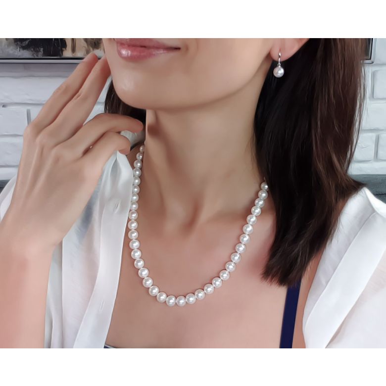 Collier perles eau douce blanches - 8.5/9.5mm - AAA - 7