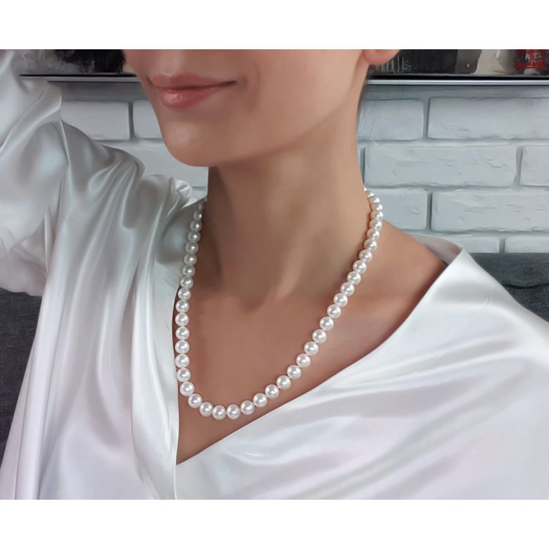 Collier perles eau douce blanches - 8.5/9.5mm - AAA - 4