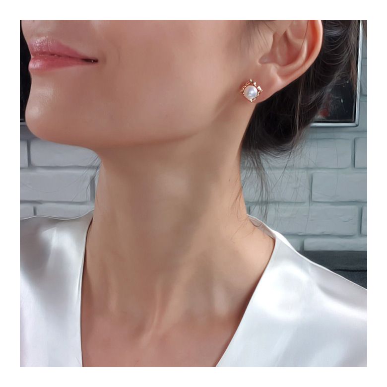 Boucles Oreilles Étoiles Filantes Perle Akoya Or Jaune - 4