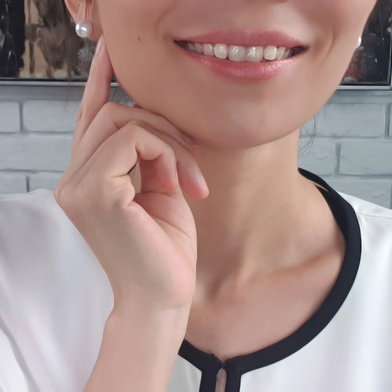Boucles d'oreilles perles eau douce blanches - 9.9.5mm - AAA - Or jaune - 12