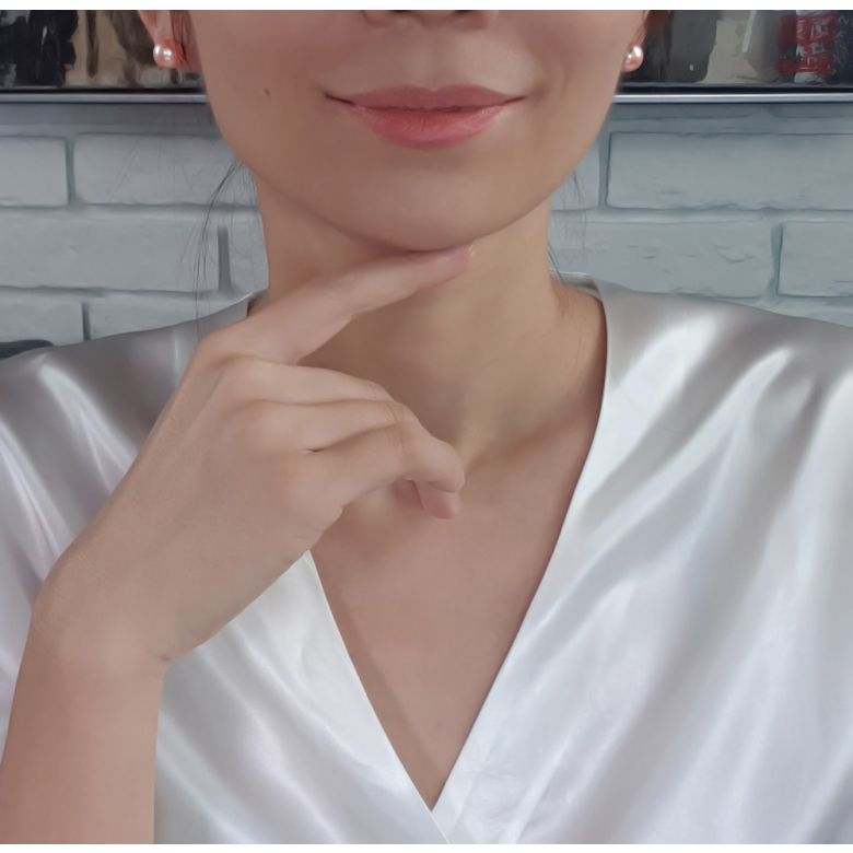 Boucles d'oreilles perles eau douce - 8/11mm - AAA - Or blanc - 9