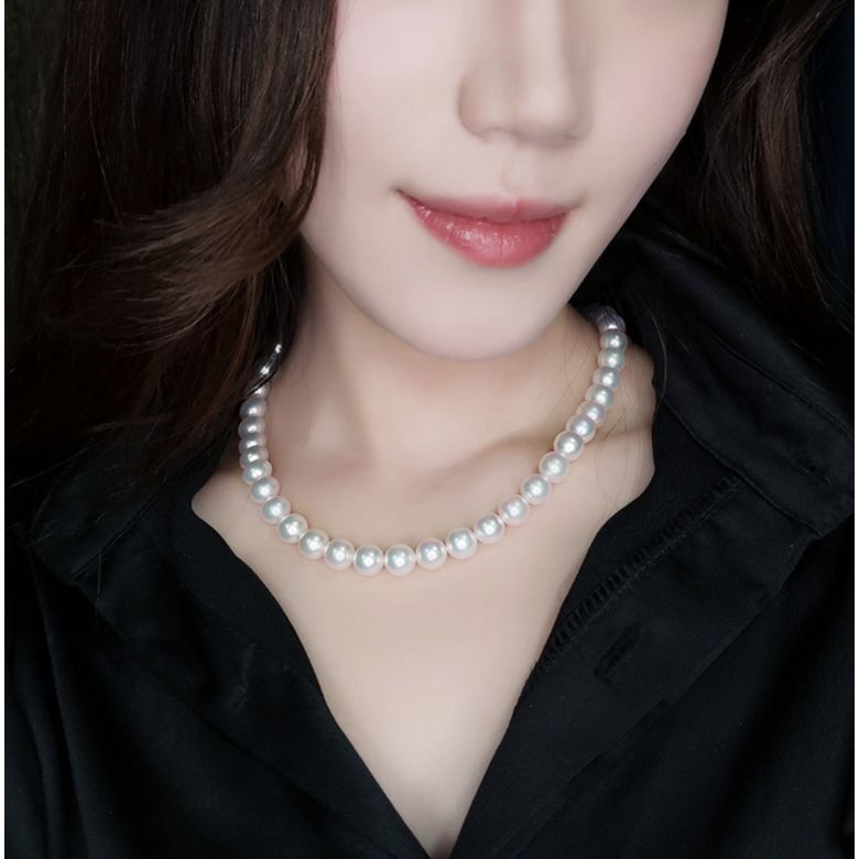Collier de perles Akoya blanches - 8.5/9mm - GEMME / HANADAMA - 2
