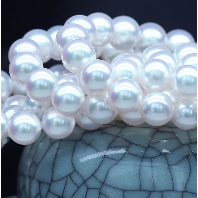 Collier de perles Akoya blanches - 9/9.5mm - AAA / HANADAMA - 4