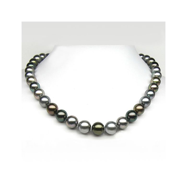Collier perles de Tahiti multicolores - 9/11mm - AAA - 2