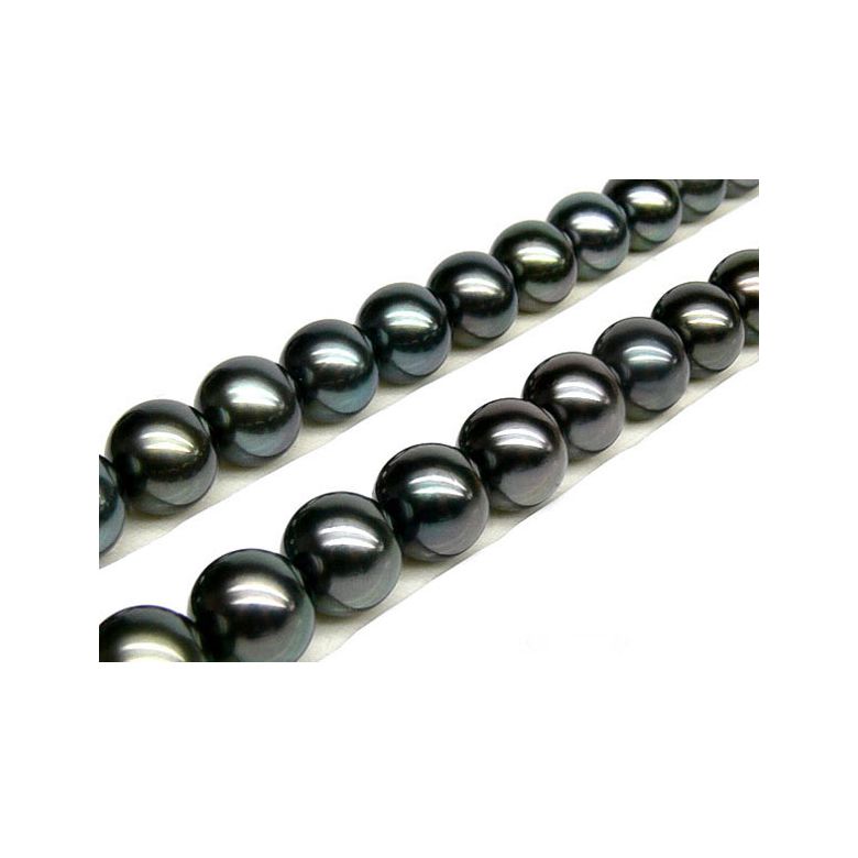 Collier perles de Tahiti noires - 10/12mm - AAA - 5