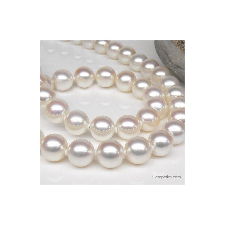 Collier perles eau douce blanches - 7/7.5mm - AAA - 7