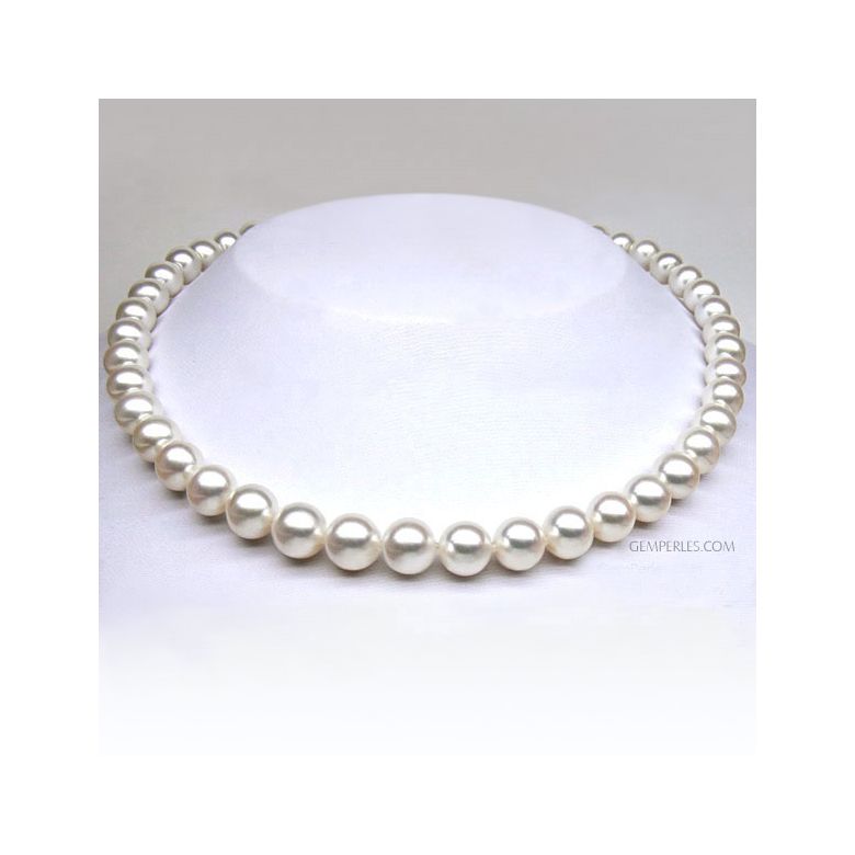 Collier perles eau douce blanches - 8.5/9.5mm - AAA - 3