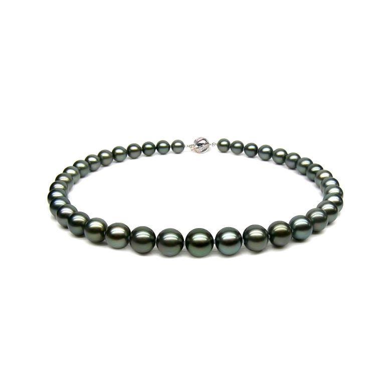 Collier perles de Tahiti noires - 9/11mm - AAA - 2
