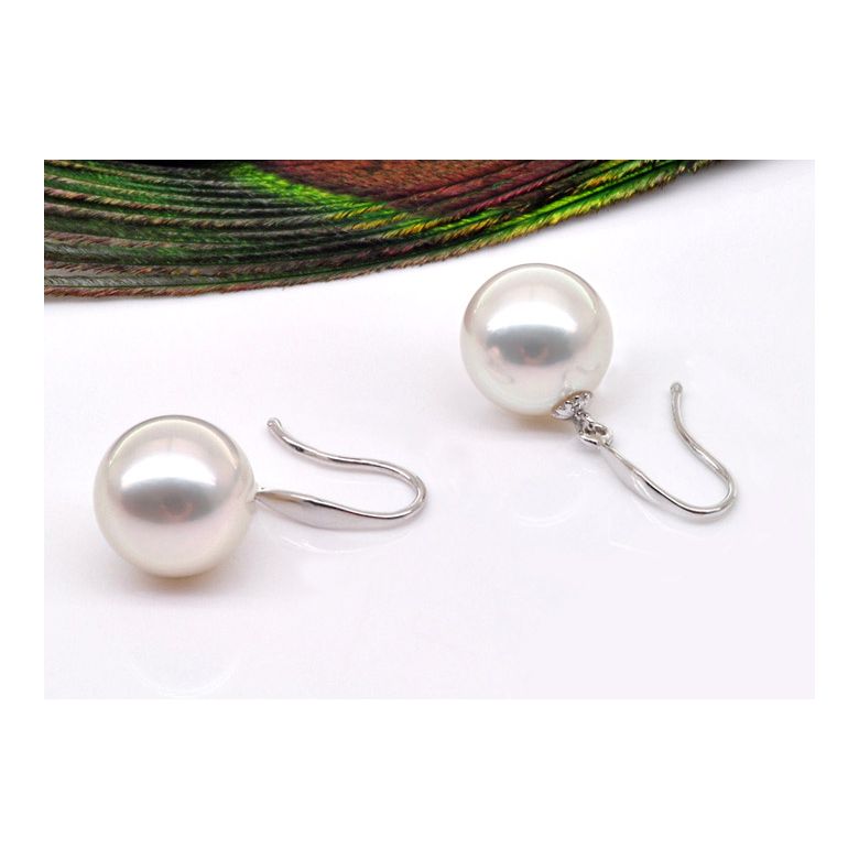 Boucles d'oreilles perles Akoya - 7.5/8mm - AAA - Or blanc - 2