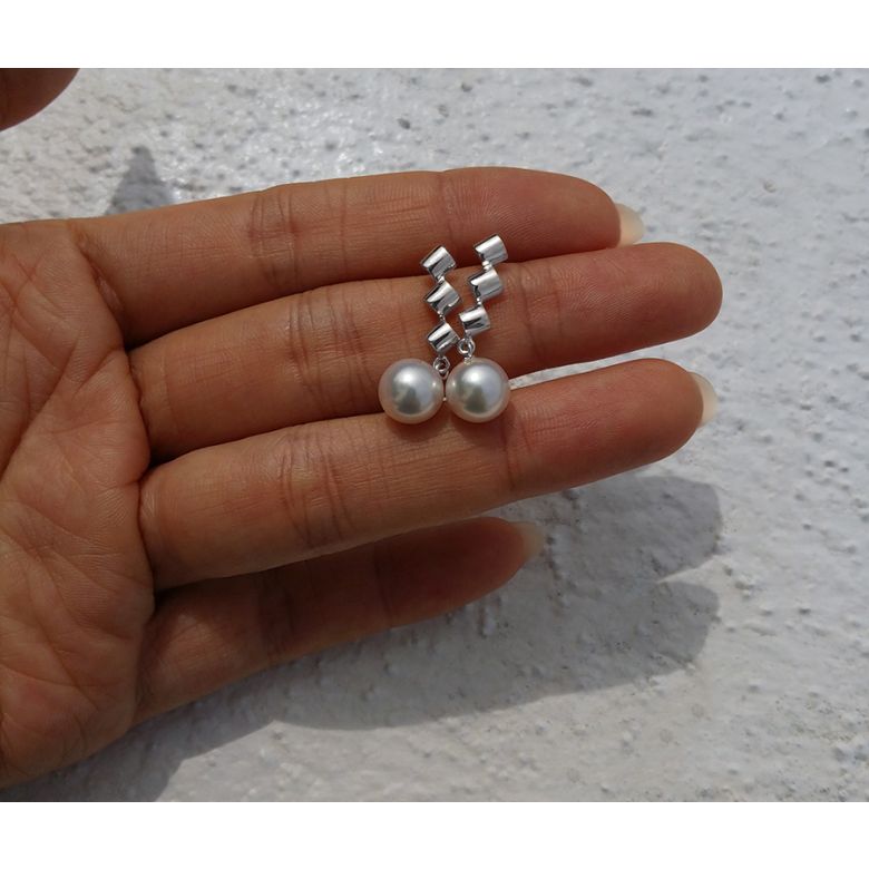 Boucles d'oreilles perles Akoya blanches - 7/7.5mm - GEMME - Or blanc - 4