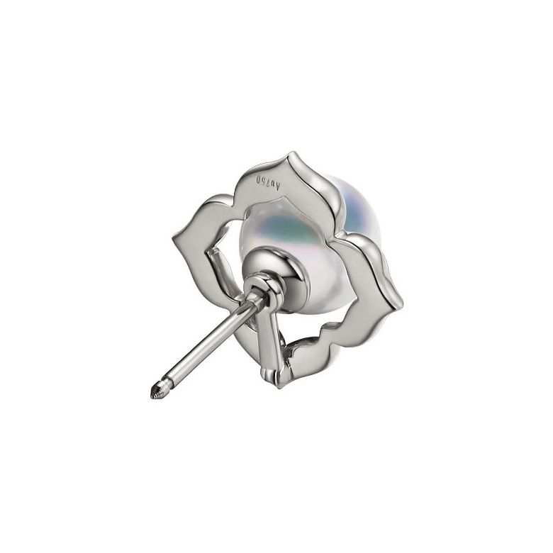 Boucles Oreilles Étoiles Filantes Perle Akoya Or Blanc - 6