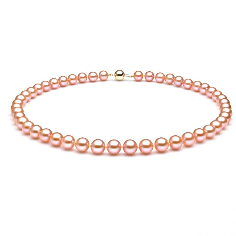 Collier perles eau douce roses - 7.5/8mm - AAA - 2