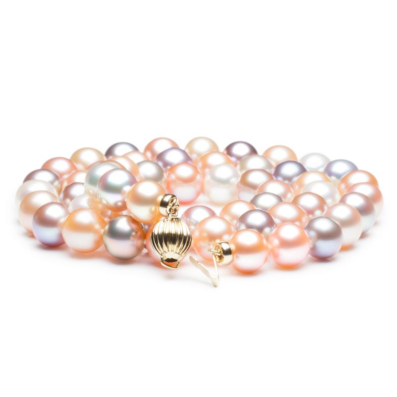 Collier perles eau douce multicolores 7.5/8mm AAA - 4