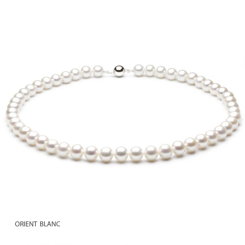 Collier perles eau douce blanches Mariage. 8/8.5mm, AAA - 5