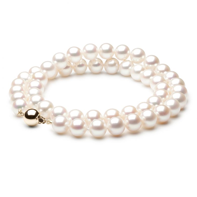 Collier perles eau douce blanches Mariage. 8/8.5mm, AAA - 2