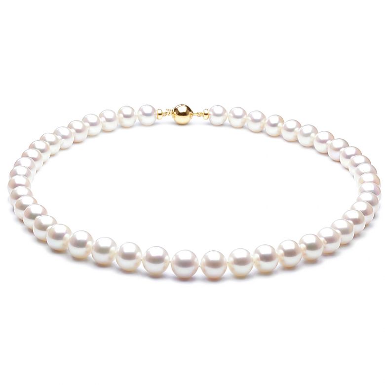 Collier perles eau douce blanches - 8.5/9.5mm - AAA - 2