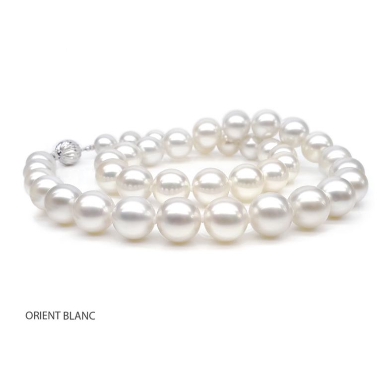 Collier perles eau douce blanches - 9.5/10.5mm - AAA  - 4
