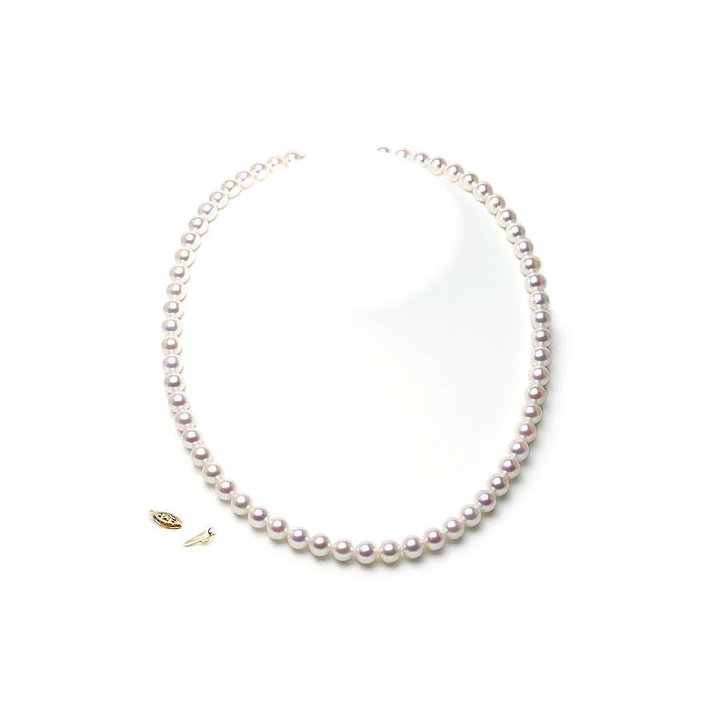Collier perles eau douce blanches - 6.5/7mm - AAA  - 5
