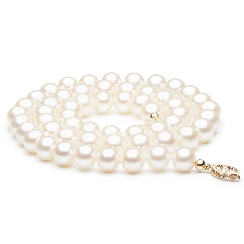 Collier perles eau douce blanches - 7/7.5mm - AAA - 13