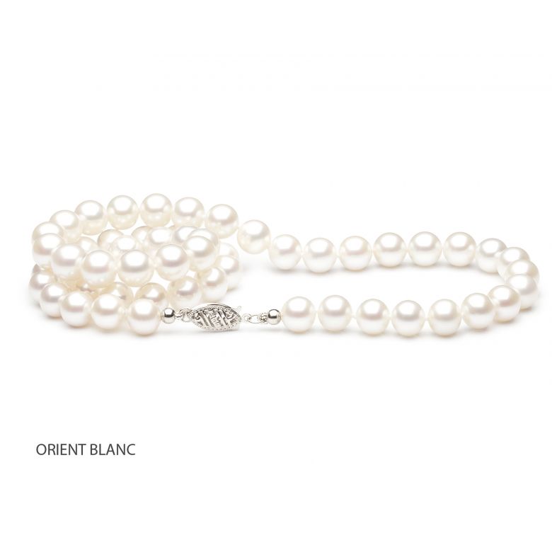 Collier perles eau douce blanches - 7/7.5mm - AAA - 4