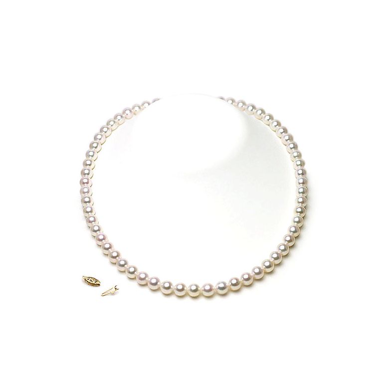 Collier perles eau douce blanches - 7/7.5mm - AAA - 6