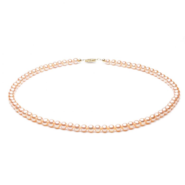 Collier perles eau douce roses - 5/5.5mm - AA+ - 6